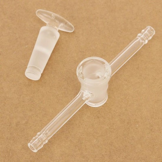 Straight Adapter with Glass Stopcock Hose Connection Glass Valve Lab Glass Stopcock Chemical Valve Straight Adapter with Glass Stopcock Hose Connection Glass Valve Lab Glass Stopcock Chemical Valve