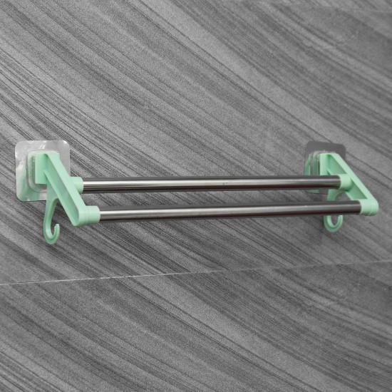 Suction Cup Bathroom Kitchen Double Towel Holder Rack Rail Shelf Rack Hanger Bar Suction Cup Bathroom Kitchen Double Towel Holder Rack Rail Shelf Rack Hanger Bar