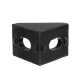 AJ20 10Pcs 2020 Black Aluminium Angle Corner Joint 2020 Series Aluminum Extrusion 20x20mm Right Angle Bracket Furniture Fittings