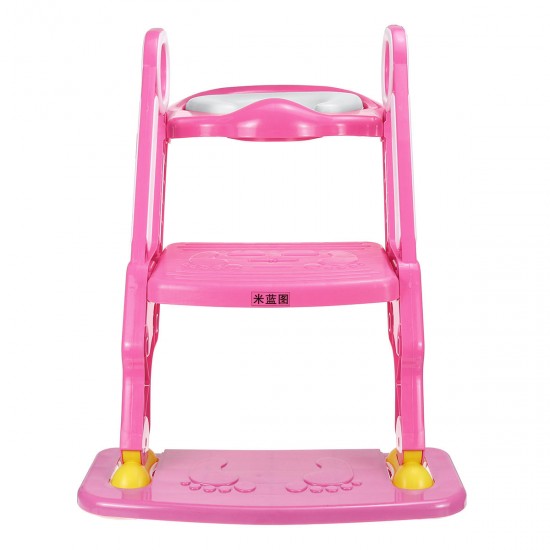 Super Safe Non-Slip Soft Kids Child Toilet Chair Seat Ladder Step Potty Training Super Safe Non-Slip Soft Kids Child Toilet Chair Seat Ladder Step Potty Training