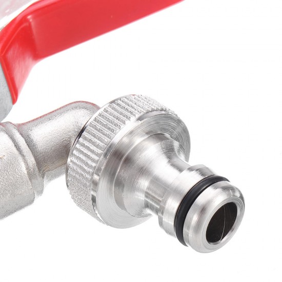1/2'' Lever Brass Single Cold Tap Washing Machine Faucet Adapter w/ Nozzle Male Thread for Garden Irrigation 1/2'' Lever Brass Single Cold Tap Washing Machine Faucet Adapter w/ Nozzle Male Thread for Garden Irrigation