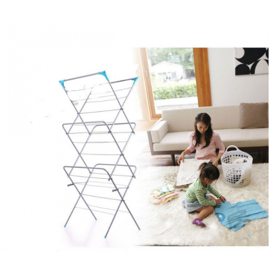 Three layers Clothes Drying Airer Rack Cloth hanger
