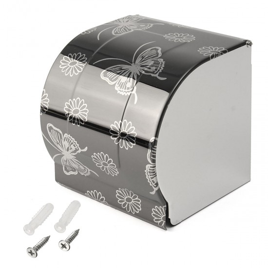 Toilet Paper Holder Paper Tissue Box Wall Mounted Support Toilet Paper Holder Paper Tissue Box Wall Mounted Support