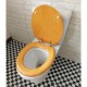 Toilet Seat Covers Round Wood Durable Lift off Closed Front Elongated Comfort