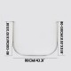 U Shape Extendable Telescopic Shower Curtain Rod 80-130cm Rail Rod U Shape Extendable Telescopic Shower Curtain Rod 80-130cm Rail Rod