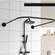 U Shape Extendable Telescopic Shower Curtain Rod 80-130cm Rail Rod U Shape Extendable Telescopic Shower Curtain Rod 80-130cm Rail Rod