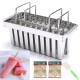 V-type Stainless Steel Mould 20 Cavity 83g Ice Pop Maker Mold DIY Ice Cream Lolly Popsicle Stick