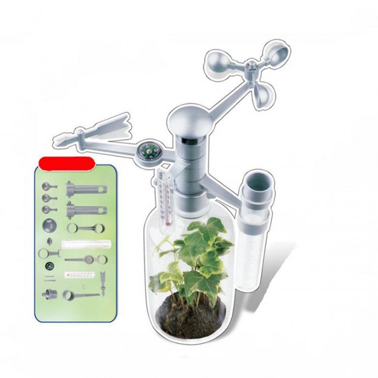 Weather Station Wind Rainfall Temperature Observe Measure Record Educational Science Toy Experiment Weather Station Wind Rainfall Temperature Observe Measure Record Educational Science Toy Experiment