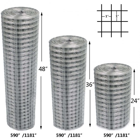 Welded Galvanised Wire Mesh Fence 1x1 Inch Aviary Rabbit Hutch Chicken Coop Pet Welded Galvanised Wire Mesh Fence 1x1 Inch Aviary Rabbit Hutch Chicken Coop Pet