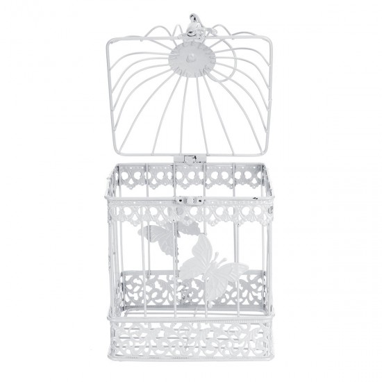 Wishing Well Bird Cage Wedding White Birdcage Cards Box Decor Supplies