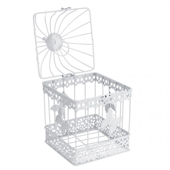 Wishing Well Bird Cage Wedding White Birdcage Cards Box Decor Supplies