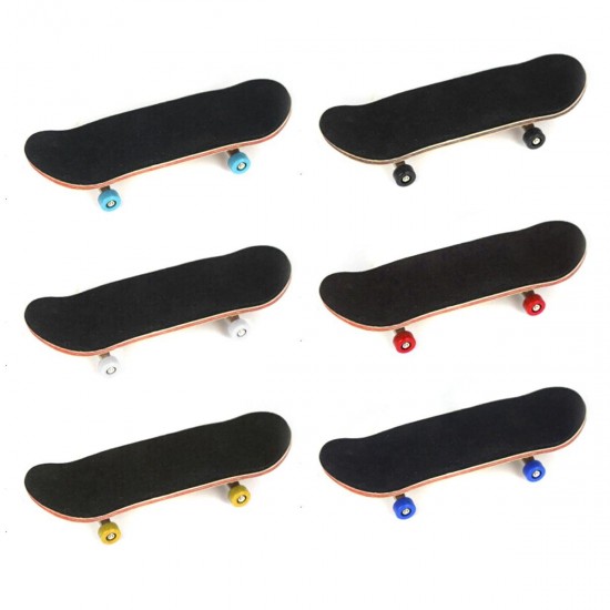 Wooden Deck Fingerboard Skateboard Maple Wood with Bearings Kids Gift Decorations