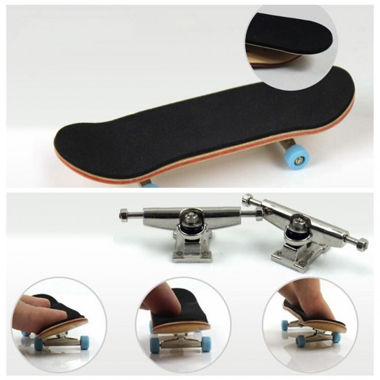 Wooden Deck Fingerboard Skateboard Maple Wood with Bearings Kids Gift Decorations Wooden Deck Fingerboard Skateboard Maple Wood with Bearings Kids Gift Decorations