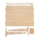 Wooden Donut Wall Stand Holder Sweet Doughnut Holds Wedding Party Kitchen Storage Rack