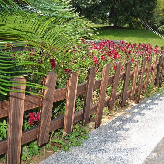 Wooden Picket Fence Garden Lawn Edging Yard Outdoor Weatherproof Impregnation