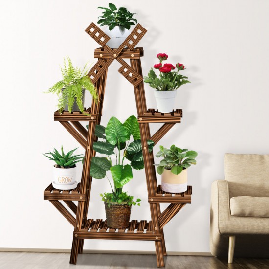 Wooden Succulent Flower Pot Shelf Rack Multi-Layer Solid Wood Floor Indoor Living Wooden Succulent Flower Pot Shelf Rack Multi-Layer Solid Wood Floor Indoor Living