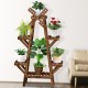 Wooden Succulent Flower Pot Shelf Rack Multi-Layer Solid Wood Floor Indoor Living