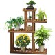 Wooden Succulent Flower Pot Shelf Rack Multi-Layer Solid Wood Floor Indoor Living