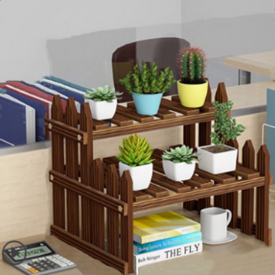 Wooden Succulent Flower Pot Shelf Rack Multi-Layer Solid Wood Floor Indoor Living