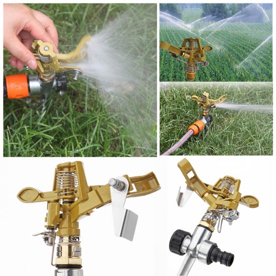 Zinc Alloy Lawn Garden Sprinkler 360° Water Spray Hose Irrigation System Tools Zinc Alloy Lawn Garden Sprinkler 360° Water Spray Hose Irrigation System Tools