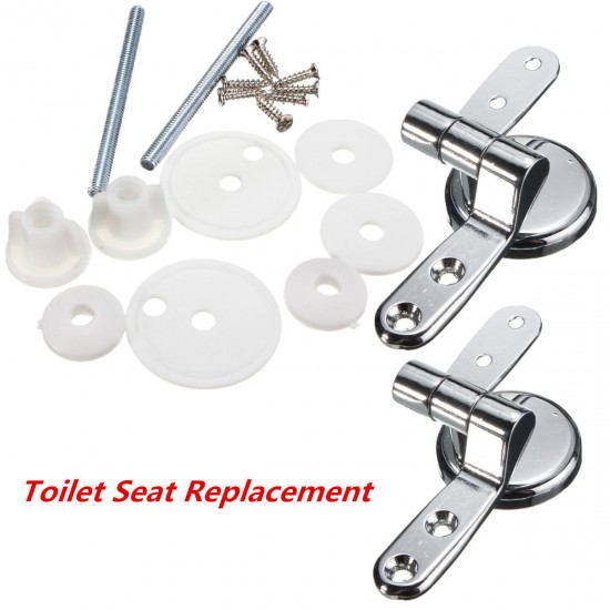Zinc Alloy Universal Toilet Seat Fitting Replacement Repair Chrome Hinge Kit Zinc Alloy Universal Toilet Seat Fitting Replacement Repair Chrome Hinge Kit