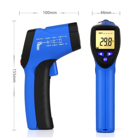 IR-813 -50锝?50°-58锝?022° Digital Infrared Thermometers Non-contact Four Color LCD Display IR Thermometer Handheld Portable Outdoor Thermometer