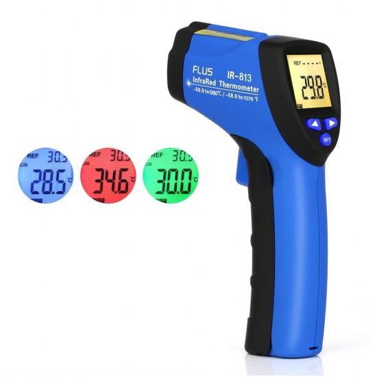 IR-813 -50锝?50°-58锝?022° Digital Infrared Thermometers Non-contact Four Color LCD Display IR Thermometer Handheld Portable Outdoor Thermometer IR-813 -50锝?50°-58锝?022° Digital Infrared Thermometers Non-contact Four Color LCD Display IR Thermometer Handheld Portable Outdoor Thermometer