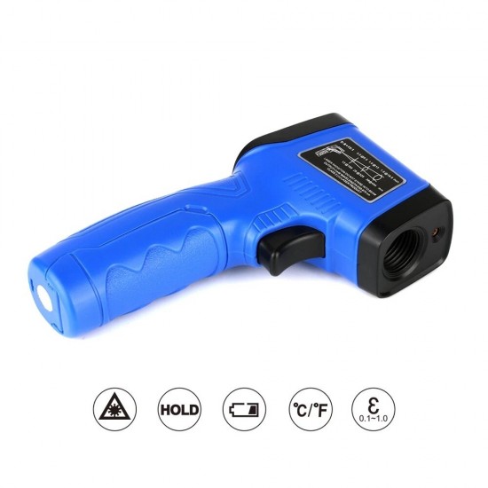 IR-89 -50°580°-58°1076°Digital Infrared Thermometer Non-contact IR Thermometer Handheld Portable Electronic Outdoor Mini Laser Thermometer