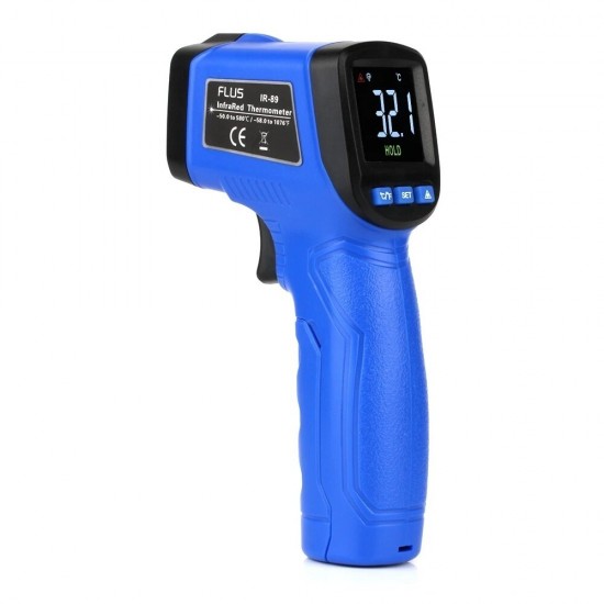 IR-89 -50°580°-58°1076°Digital Infrared Thermometer Non-contact IR Thermometer Handheld Portable Electronic Outdoor Mini Laser Thermometer