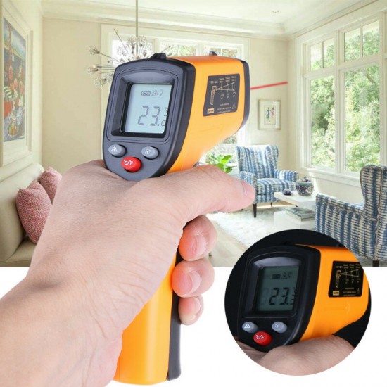 GM320 -50~380°C Infrared Thermometer LCD Display Digital Thermometer Temperature Tester Pyrometer IR Laser Thermometer GM320 -50~380°C Infrared Thermometer LCD Display Digital Thermometer Temperature Tester Pyrometer IR Laser Thermometer