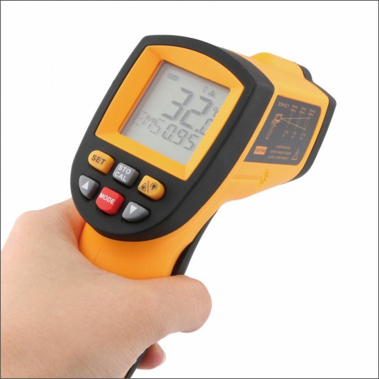 GM500 -50~500°C Infrared Thermometer Handheld Digital Laser Electronic Outdoor Non-Contact Hygrometer Humidity IR Laser Thermometer