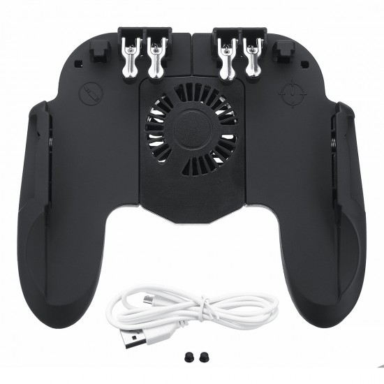 H9 Gamepad Game Controller Fire Stick for PUBG Mobile Games with Cooler Cooling Fan Trigger Shooter Joystick H9 Gamepad Game Controller Fire Stick for PUBG Mobile Games with Cooler Cooling Fan Trigger Shooter Joystick