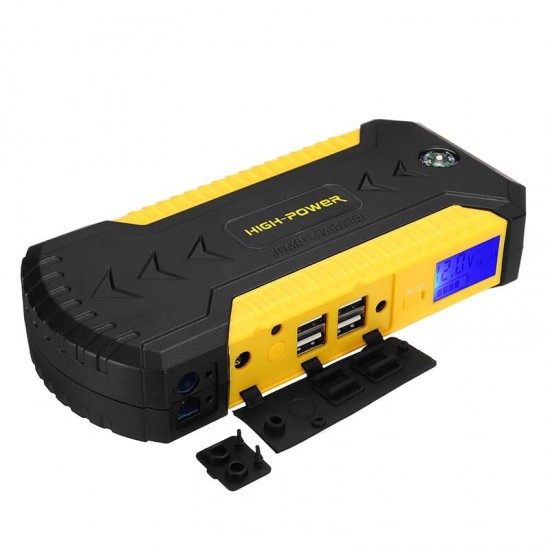 88000mAH Digital Car Jump Starter Battery Charger 4 USB Emergency Power Supply