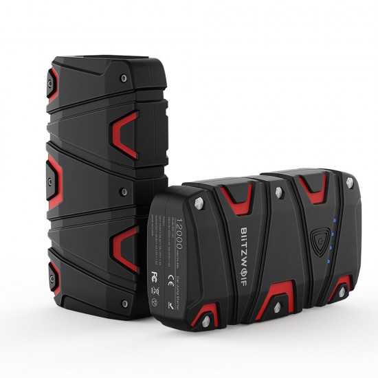 BW-JS1 Portable Car Jump Starter 12000mAh 800A Emergency Battery Booster Power Bank Waterproof with LED Flashlight QC3.0 USB Charging Port BW-JS1 Portable Car Jump Starter 12000mAh 800A Emergency Battery Booster Power Bank Waterproof with LED Flashlight QC3.0 USB Charging Port