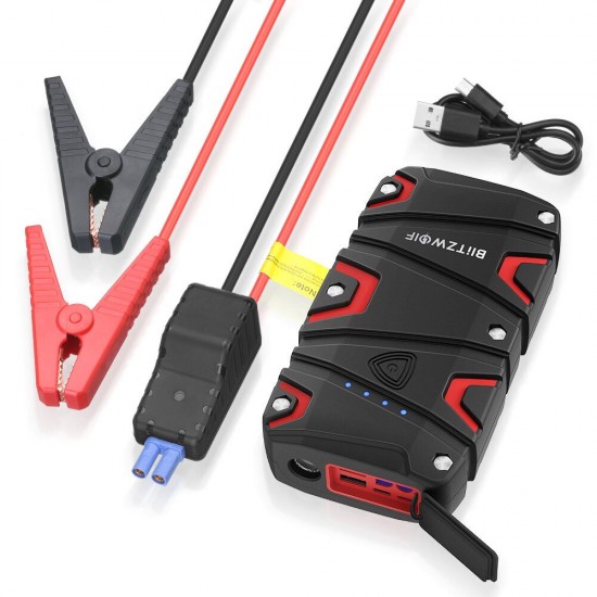 BW-JS1 Portable Car Jump Starter 12000mAh 800A Emergency Battery Booster Power Bank Waterproof with LED Flashlight QC3.0 USB Charging Port BW-JS1 Portable Car Jump Starter 12000mAh 800A Emergency Battery Booster Power Bank Waterproof with LED Flashlight QC3.0 USB Charging Port