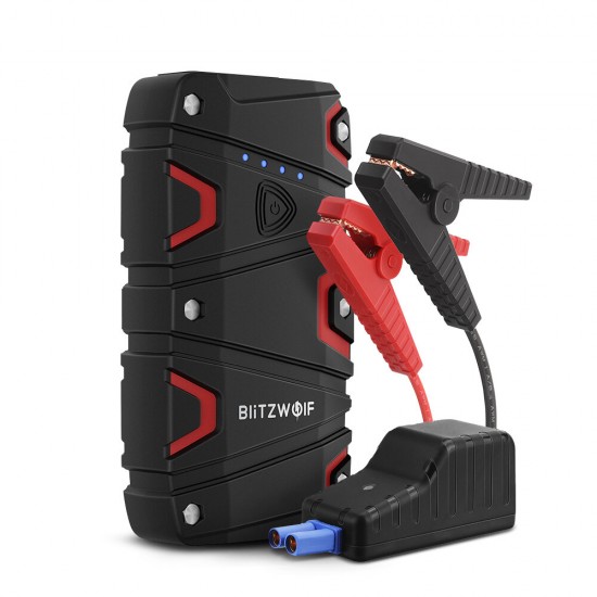 BW-JS1 Portable Car Jump Starter 12000mAh 800A Emergency Battery Booster Power Bank Waterproof with LED Flashlight QC3.0 USB Charging Port BW-JS1 Portable Car Jump Starter 12000mAh 800A Emergency Battery Booster Power Bank Waterproof with LED Flashlight QC3.0 USB Charging Port