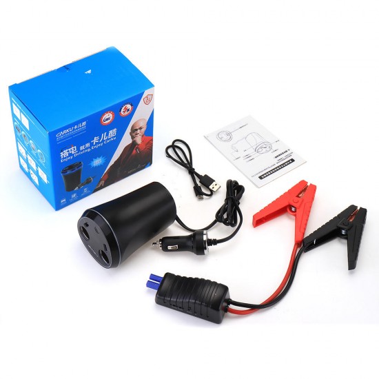 Q1 Cup Style Car Jump Starter 9000mAh 500A Emergency Battery Booster Portable Power Bank with Car Charger from