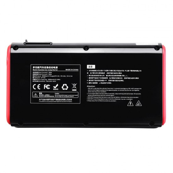 X3 Portable Car Jump Starter 12V 9000mAh Emergency Battery Booster with QC 3.0 LED FlashLight from X3 Portable Car Jump Starter 12V 9000mAh Emergency Battery Booster with QC 3.0 LED FlashLight from