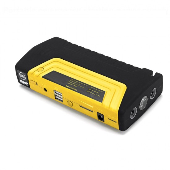 TM15A 12000mAh Portable Car Jump Starter 600A Peak Emergency Battery Booster Powerbank with Safety Hammer LED Flashlight USB Port