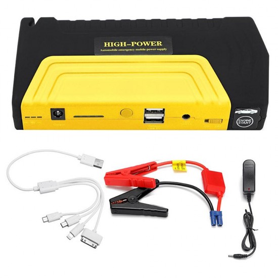 TM15A 12000mAh Portable Car Jump Starter 600A Peak Emergency Battery Booster Powerbank with Safety Hammer LED Flashlight USB Port