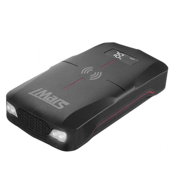 iMars J03 Portable Car Jump Starter 16000mAh 1300A Emergency Battery Booster 10W Wireless Charging QC3.0 Power Bank Waterproof with LED Flashlight