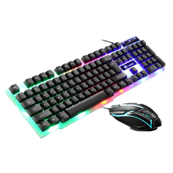 104 Key USB Wired Gaming Keyboard and Mouse Set RGB Backlight for Laptop Computer PC