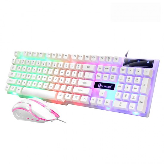 104 Key USB Wired Gaming Keyboard and Mouse Set RGB Backlight for Laptop Computer PC