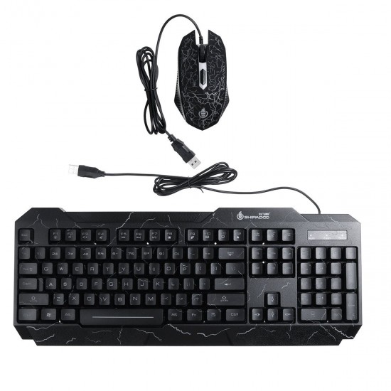 104 Key USB Wired Gaming Keyboard and Mouse Set RGB LED Changing Backlight Mouse For Computer Desktop Notebook 104 Key USB Wired Gaming Keyboard and Mouse Set RGB LED Changing Backlight Mouse For Computer Desktop Notebook