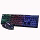 104 Keys Gaming Keyboard USB Wired RGB Backlight Multi-Colored Changing Ergonomic Optical Keyboard and Mouse Set for PC Gamer Laptop