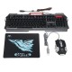 104 Keys USB Wired Backlit Mechanical Hand-feel Gaming Keyboard Mouse Mouse Pad Set