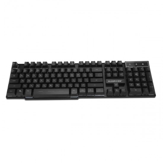 104 Keys USB Wired Colorful LED Orange Backlight Russian Language Luminous Mechanical Keyboard