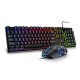 104 Keys USB Wired Gaming Keyboard and Mouse Set Waterproof Silent/Sound Changing Backlight Mouse for Computer Desktop Notebook