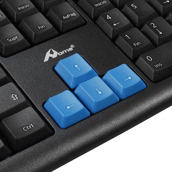 104 Keys Ultrathin Wired Waterproof Plug Keyboard for PC Game Office