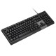 104 Keys Wired 3 Color Backlight 12 Multimedia Function Buttons Keyboard for Gaming Office